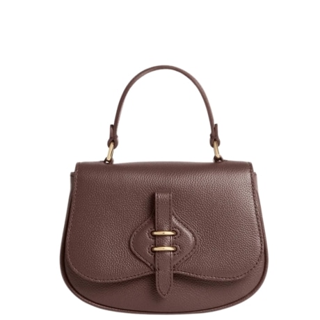 borsa a tracolla Mavery mini in pelle vinaccia