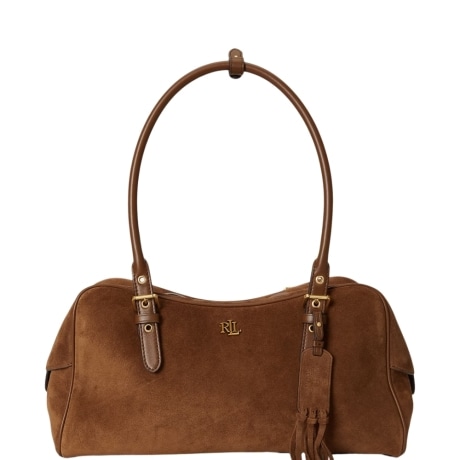 bauletto marcy grande in camoscio tobacco