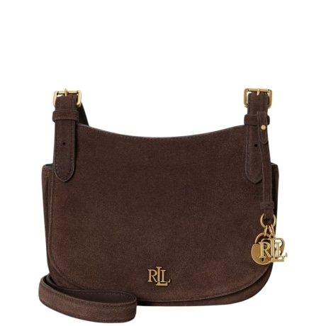 borsa a tracolla marcy media in camoscio marrone