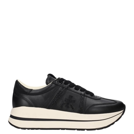 sneakers bethcoin da donna in pelle nera