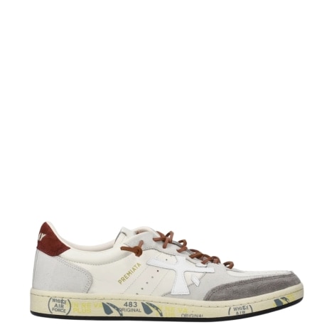 sneakers BSKTCLAY da uomo in pelle bianca