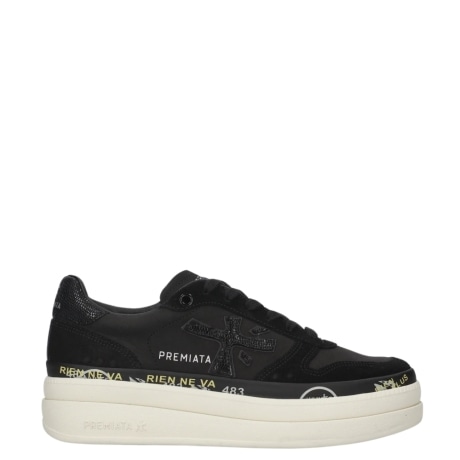 sneakers micol da donna in pelle nera