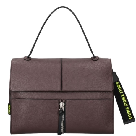shoulder bag clio satchel con manico e tracolla a spalla in pelle MOKA