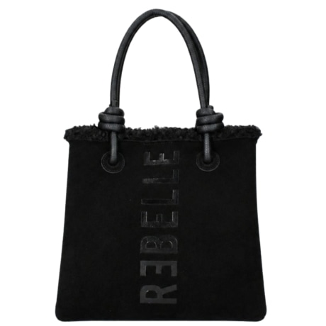 Borsa a mano ASE MINI FURRY BLACK