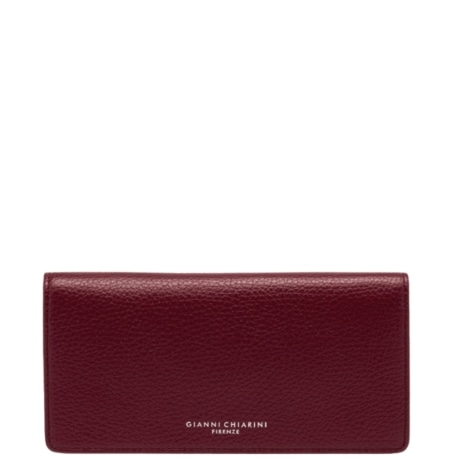 Portafoglio da donna con logo stampato a fuoco sul davanti ANTIQUE RUBY