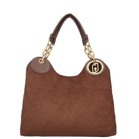 Borsa a spalla da donna tabacco