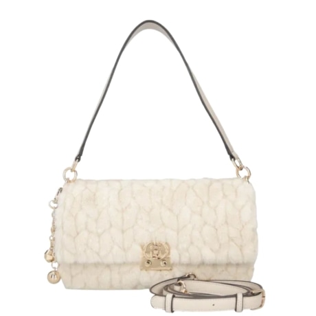 Borsa a Spalla Donna Liu Jo in Faux Fur Effetto Pelliccia con Charm Dorati