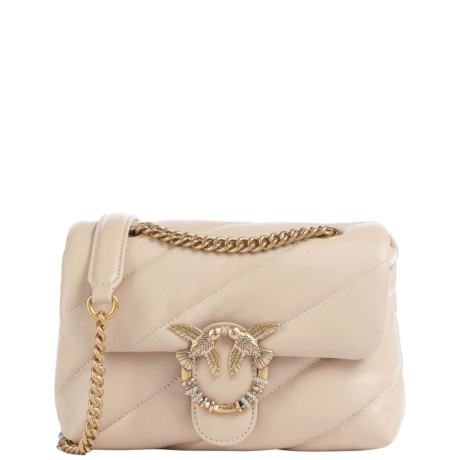 Borsa a spalla Love Puff Mini New Buckle BEIGE GRIGIO FUMO