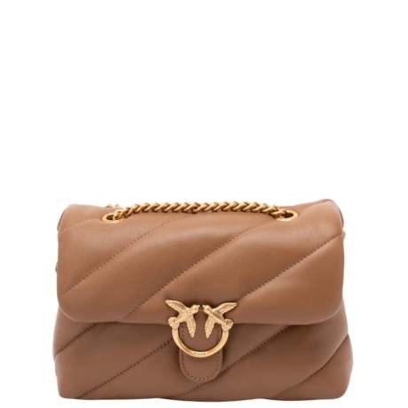 Borsa piccola a tracolla Love Bag Puff Maxi Quilt New Buckle COGNAC