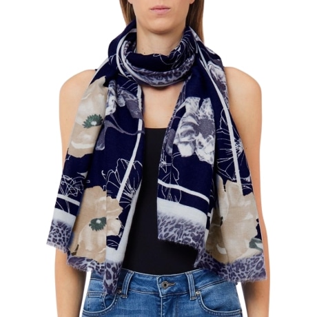 Foulard Donna con stampa Floreale MIDNIGHT