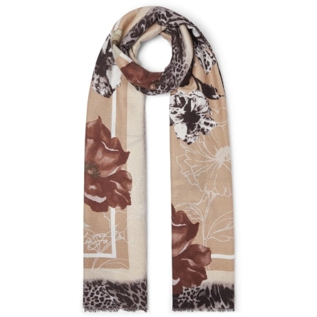 Foulard Donna con stampa Floreale NATURALE