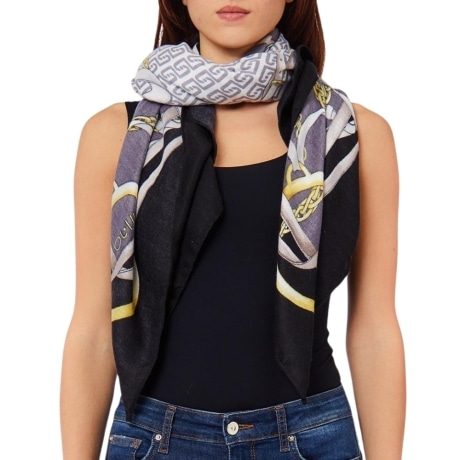 FOULARD METALWARE Logo da donna NERO