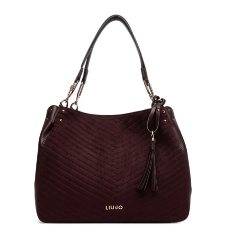Borsa a Tracolla Camera Bag in Effetto Suede RED AUBERGINE