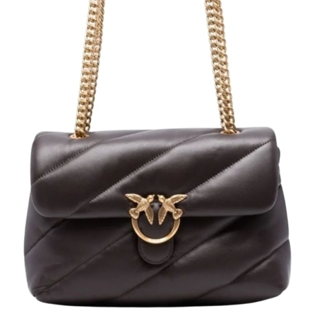 Borsa media a tracolla Love Bag Puff Maxi Quilt New Buckle MARRONE