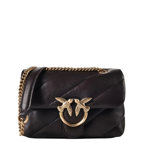 Borsa piccola a tracolla Love Bag Puff Maxi Quilt New Buckle MARRONE
