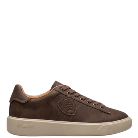 sneaker in pelle con logo BUCK13 marroni