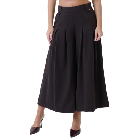 Pantalone a palazzo Dixie moro con pinces frontali