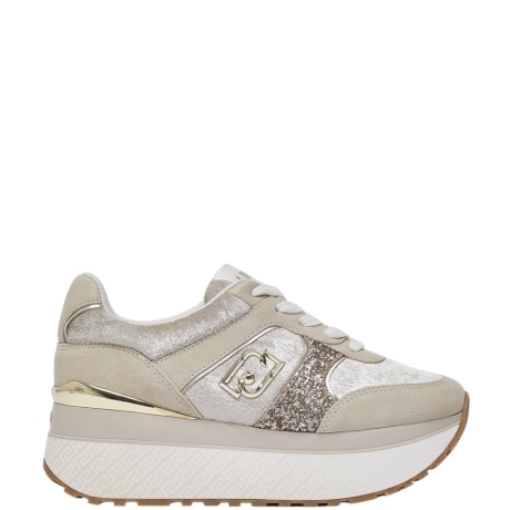 Sneakers MAXI WONDER PLUS 02 super platform effetto velluto MILK