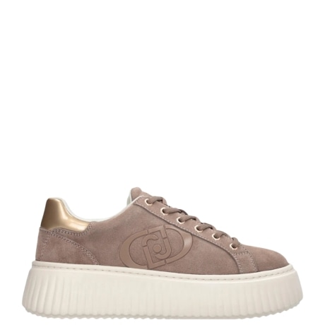 Sneakers platform ELODIE 01 in suede HAVANA