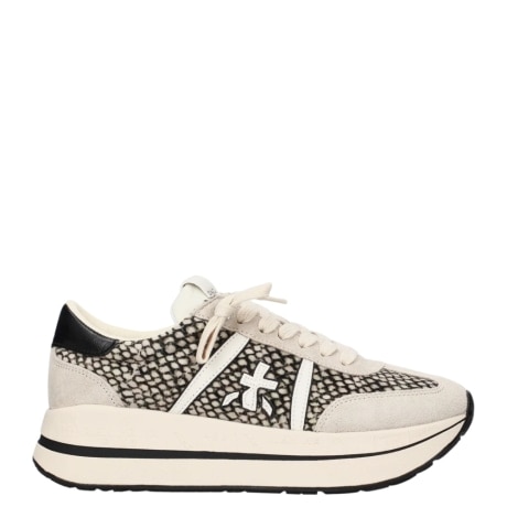 sneakers beth 8501 da donna in pelle beige