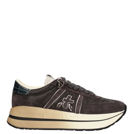 sneakers beth 8504 da donna in suede marrone