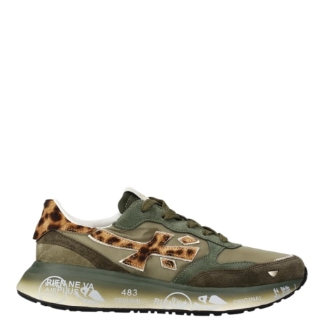 sneakers lauryn 7790 da donna in tessuto e suede verde
