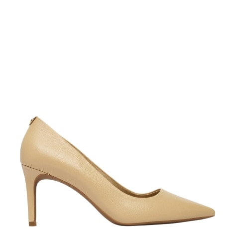 décolleté alina con tacco a stiletto medio in pelle KHAKI