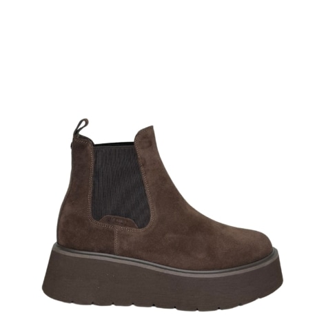Stivaletto Chelsea in Camoscio Chocolate con Suola Platform