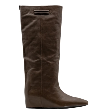 STIVALE IN PELLE Judith  SLIP-ON COLOR MOKA