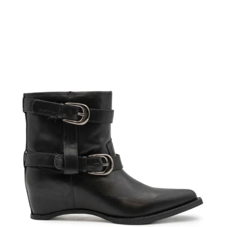 STIVALETTO ALLA CAVIGLIA SLIP-ON Riley IN PELLE NERO