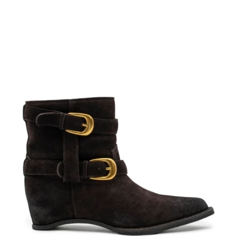 STIVALETTO RILEY SLIP-ON ALLA CAVIGLIA IN PELLE MOKA