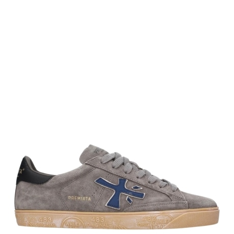sneakers steven da uomo in suede grigia