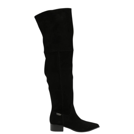 Stivali CHRISSY 01 cuissardes in suede NERI