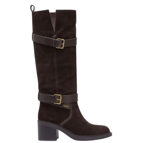 Stivali alti COLBY 02 in suede CIOCCOLATO