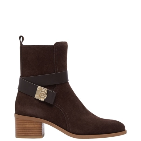 Stivaletti JANICE 03 in suede CIOCCOLATO