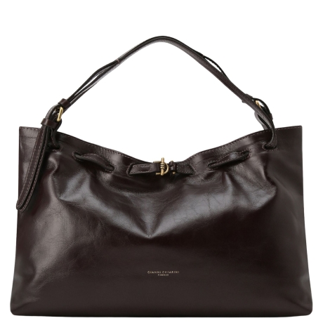 Borsa Hobo MIMIin Pelle Colore Espresso