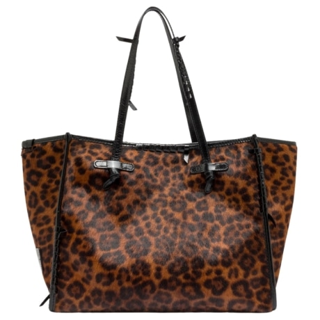 Borsa Shopping Marcella in Cavallino Animalier NERO