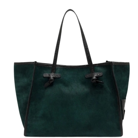 Borsa Shopping Marcella in Velluto a Coste LODEN
