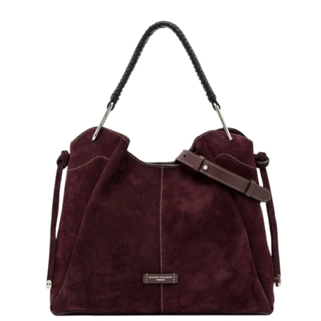 Borsa Shoulder Bag Era in Camoscio AMARONE
