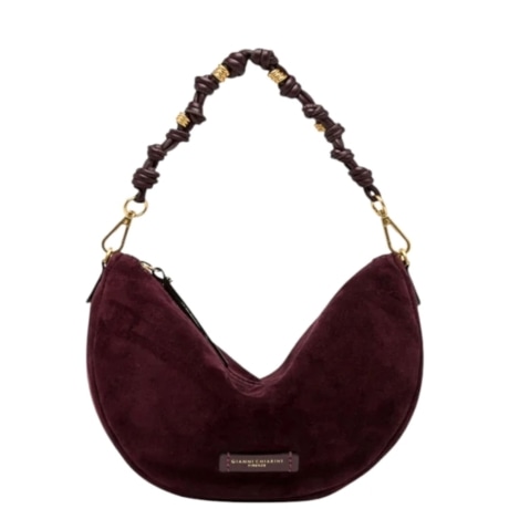 Borsa Shoulder Bag Cleo in Camoscio AMARONE