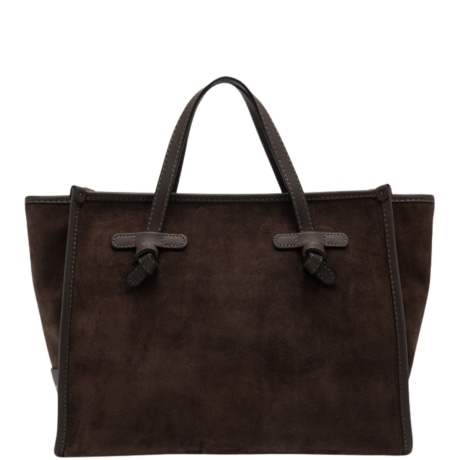 Borsa a Mano e Tracolla Miss Marcella in Suede ESPRESSO