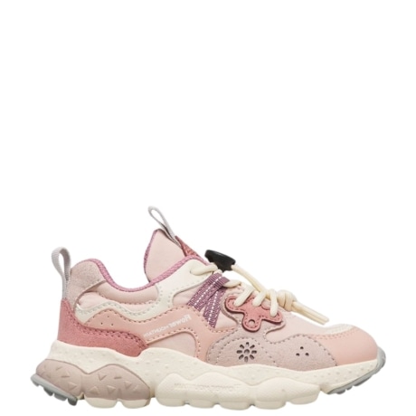 Sneaker YAMANO 3 in ecopelle e tessuto tecnico Rosa Cipria Panna