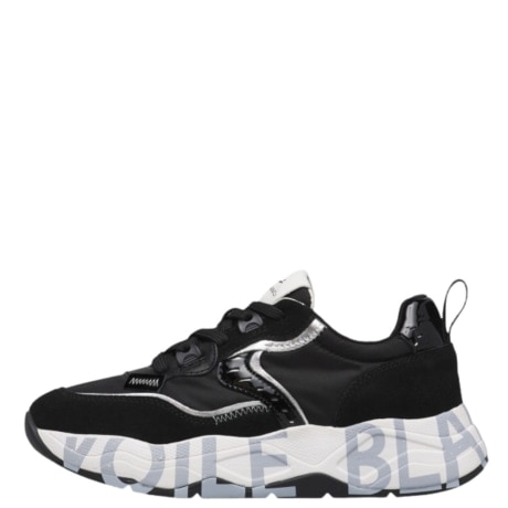sneakers club105 in pelle e sintetico nero bianco