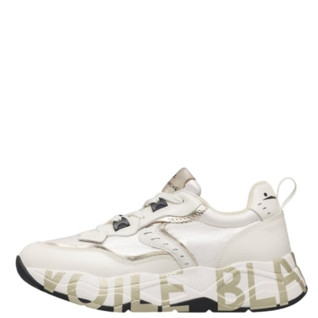 sneakers club105 in pelle e tessuto tecnico bianco platino