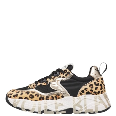 Sneakers CLUB105 in pelle e tessuto tecnico Nero Marrone