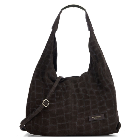 Borsa a Spalla in Camoscio Stampato Cocco