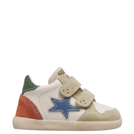 sneakers alnoite high 2 primi passi multicolor in pelle e camoscio