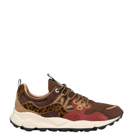 Sneakers YAMANO 3 in suede e tessuto tecnico Marrone Bordeaux