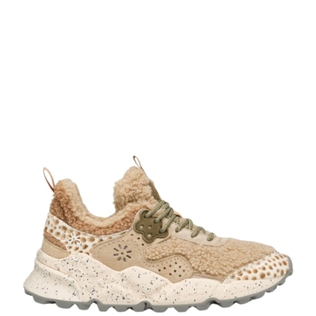Sneakers KOTETSU in suede e lana Beige Cognac