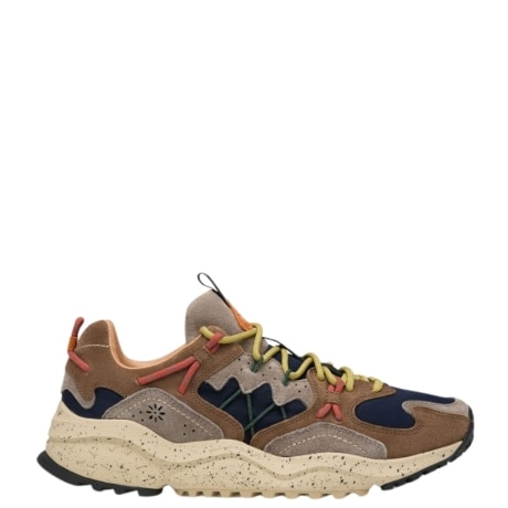 Sneakers YAMABUSHI In suede e tessuto tecnico Marrone Nero Grigio